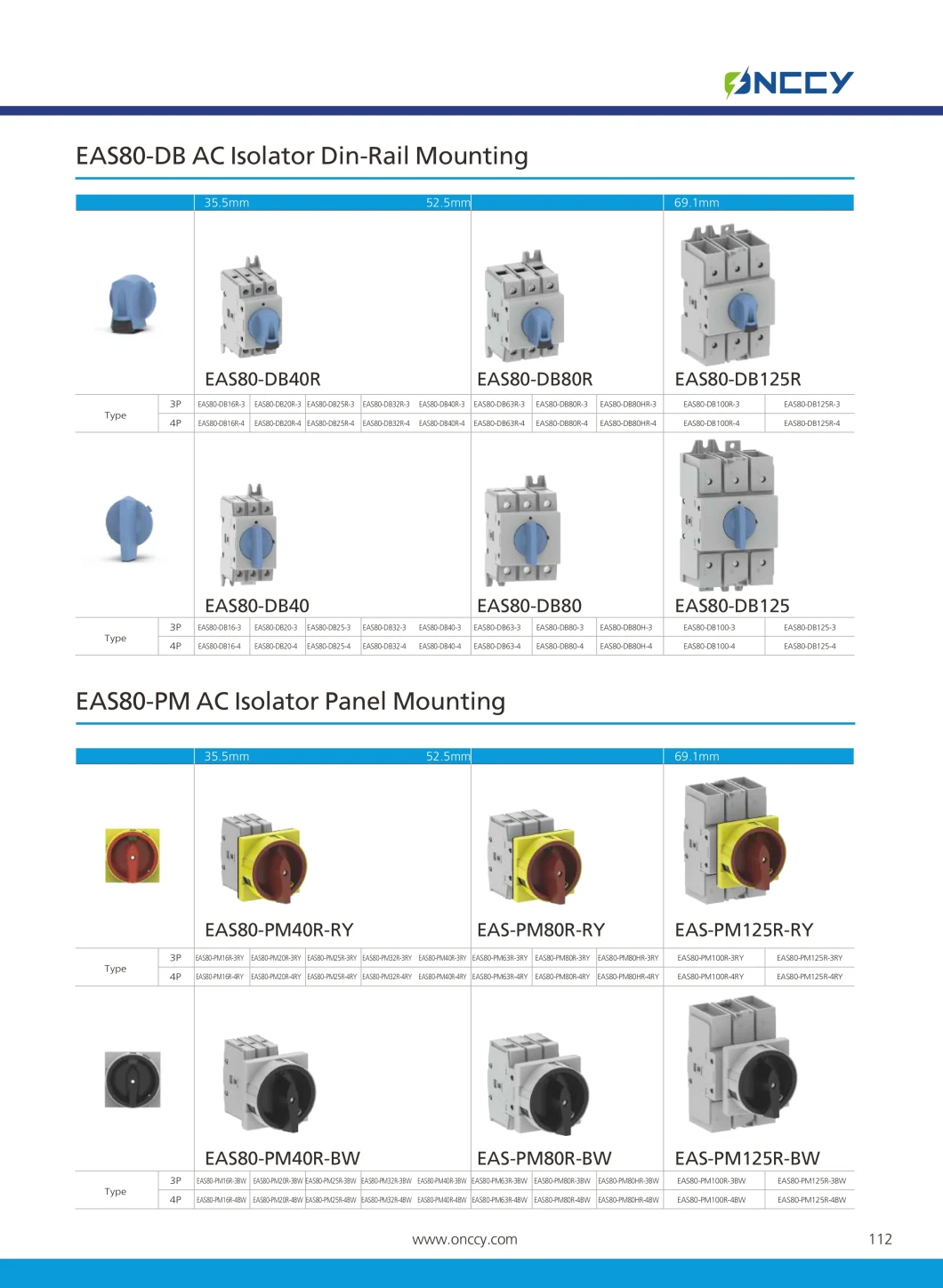 IP65 1p/2p/3p/4p Waterproof Switch AC Isolation Disconnector Switches Isolator