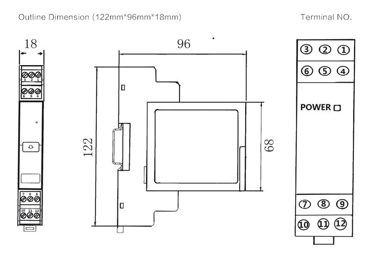 Glc Intelligent Signal Isolator 1 in 1 out DC 4-20mA 0-10V Output Signal Distribution Signal Converter