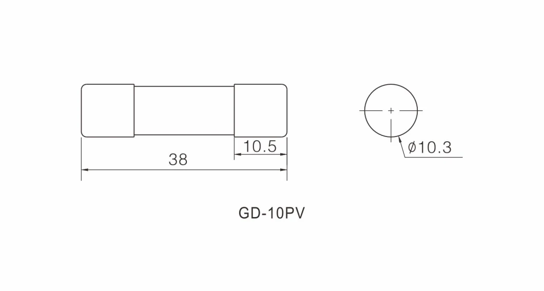 GD-10PV-30A Fuse Cylindrical Ceramic Fuses Low Voltage Solar Fuse Holder