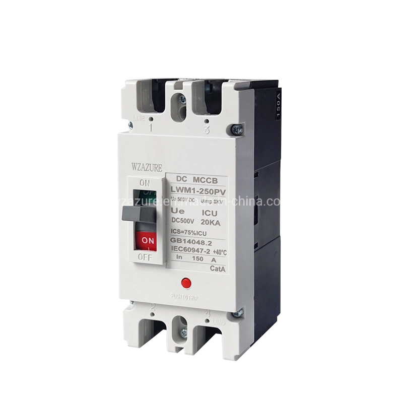 DC MCCB 500V 2p 4p 250A Solor PV Moulded Case Circuit Breaker