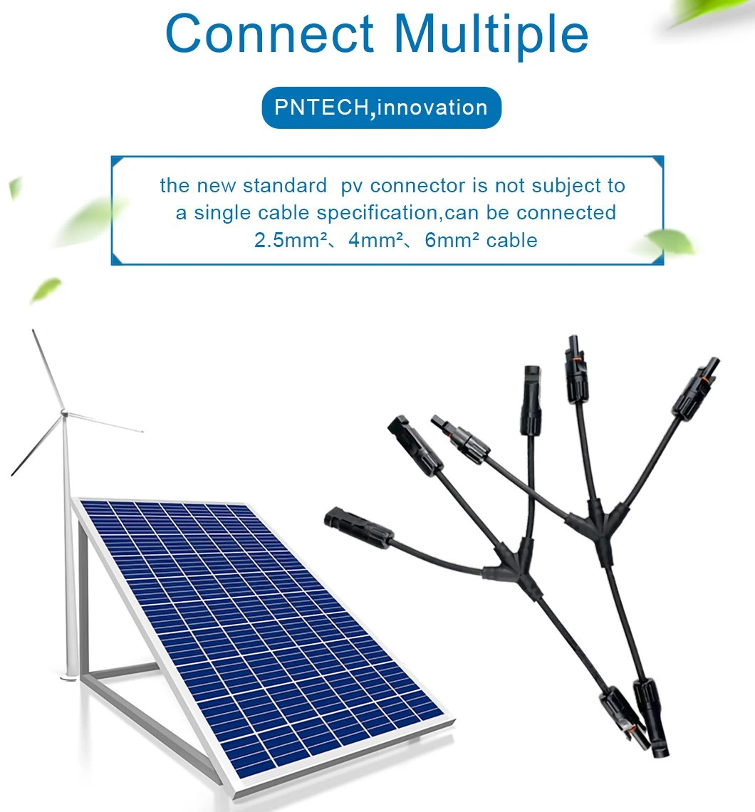 Waterproof IP67 PV004-3t1 Automatic Lock Secure Docking DC 1000V 30A PV Solar Connectors for Photovoltaic Systems