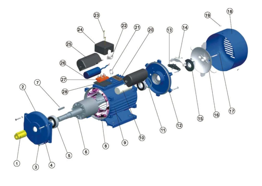 Yc Series 220V AC 2800rpm Economic and Efficient 3HP Compressor Motor Single Phase