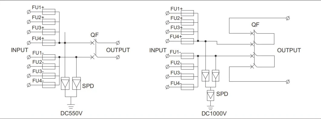 Geya Top 10 4 Input 1 Output PV Manufacturers Factory with DC Fuse Suppliers Combiner Box for Solar Panel