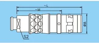 Qm K-Series Tgg Plug Waterproof Metal Push-Pull MRI Solar System Male Connector.