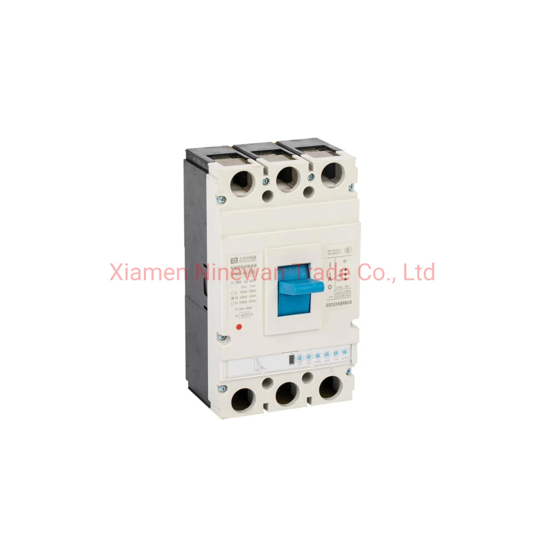 Ninewan MCCB Breaker 3p 63A 80A 125A AC400V 50Hz 3 Phase Moulded Case Circuit Breaker 4 Pole MCCB