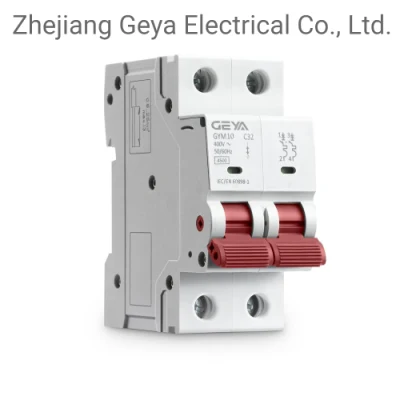 Geya Gym10 2p 6-25A 230V 400V AC DC MCB 1p 2p 3p 4p Schalter Miniatur-Leistungsschalter Mini-Leistungsschalter