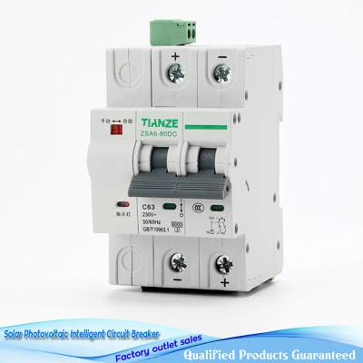  Zsa6-80DC Zsa6-100u Solar-Photovoltaik-Wiedereinschaltschalter;  Intelligenter DC-Leistungsschalter zum Schutz des Photovoltaik-Kombinationskastens (Smart IoT Circuit Breaker)