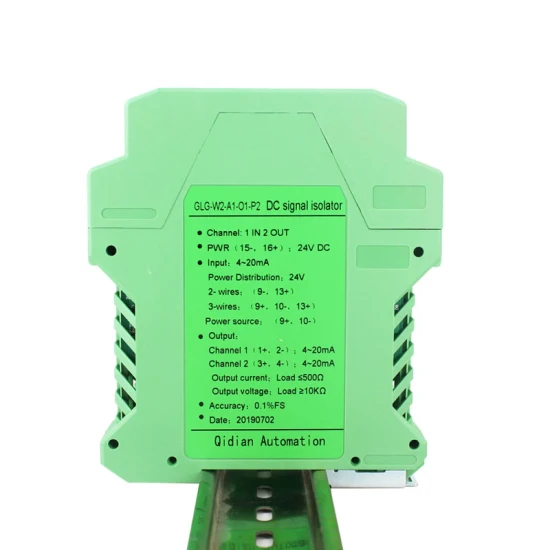 1 in 1 out 4-20 mA Eingang Ausgang Signalisolator AC/DC 85-265 0-5V Thermowiderstand Signalisolator